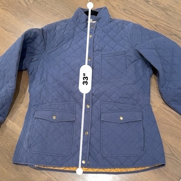 Duluth Blue Quilted Snap Button Jacket Women's L Insulated Stand Up Collar - Picture 11 of 11